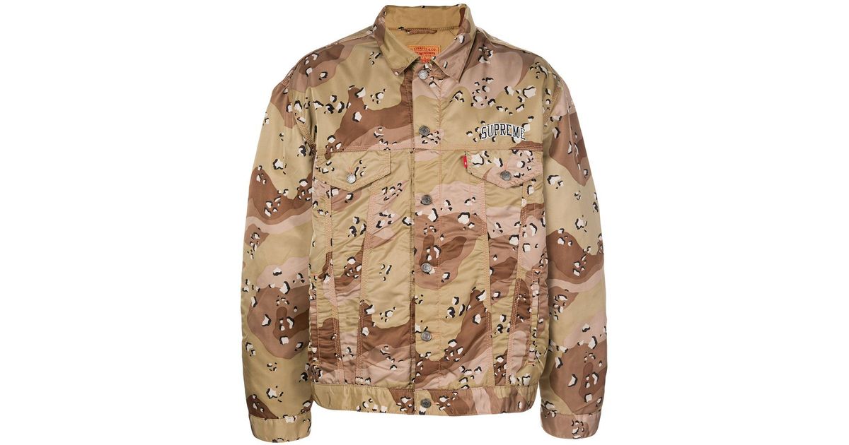 Nylon Trucker Jacket in Brown for Men 