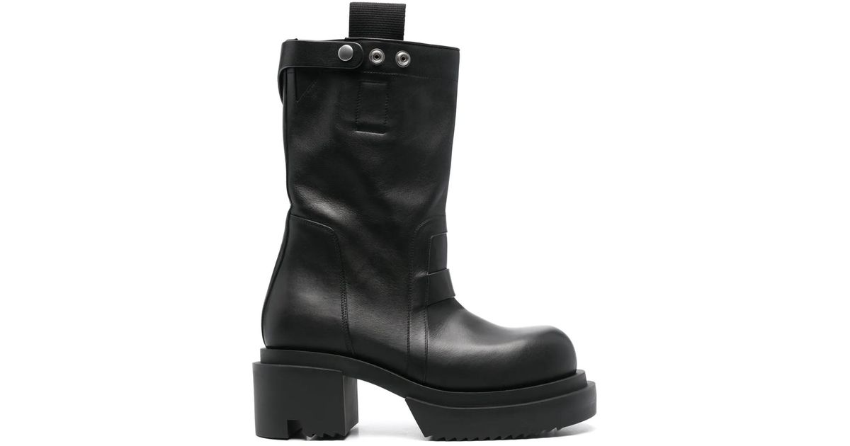 Rick Owens 80Mm Bogun Boots in Black for Men | Lyst