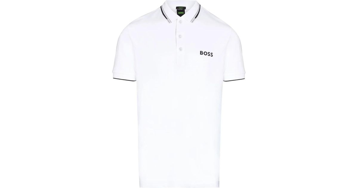 Paddy Pro BOSS Paddy Pro Logo Polo Shirt in White for Men | Lyst Canada
