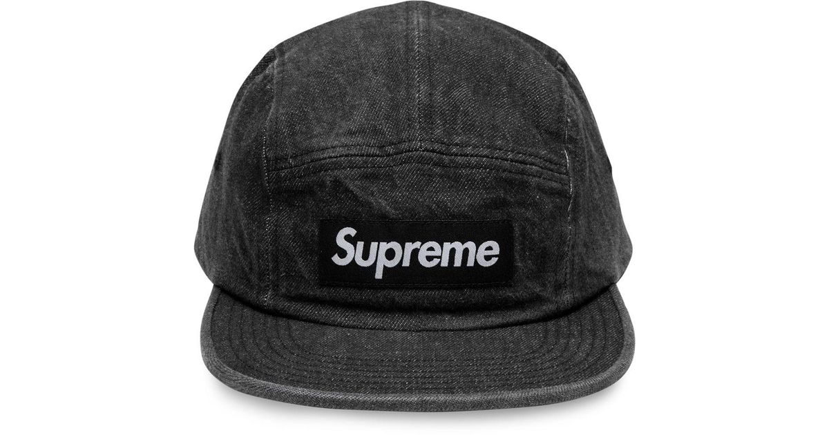 Gorra vaquera con logo Supreme de Denim de color Negro para hombre | Lyst