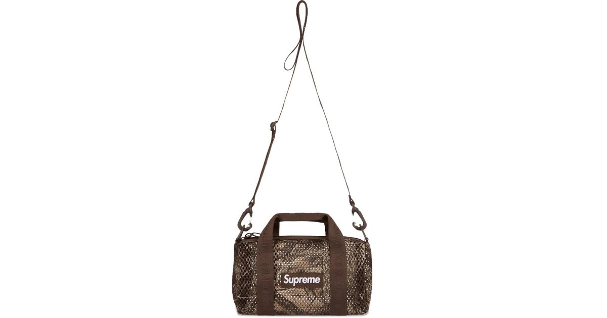 Supreme Mesh Mini Duffle Bag in Brown for Men | Lyst
