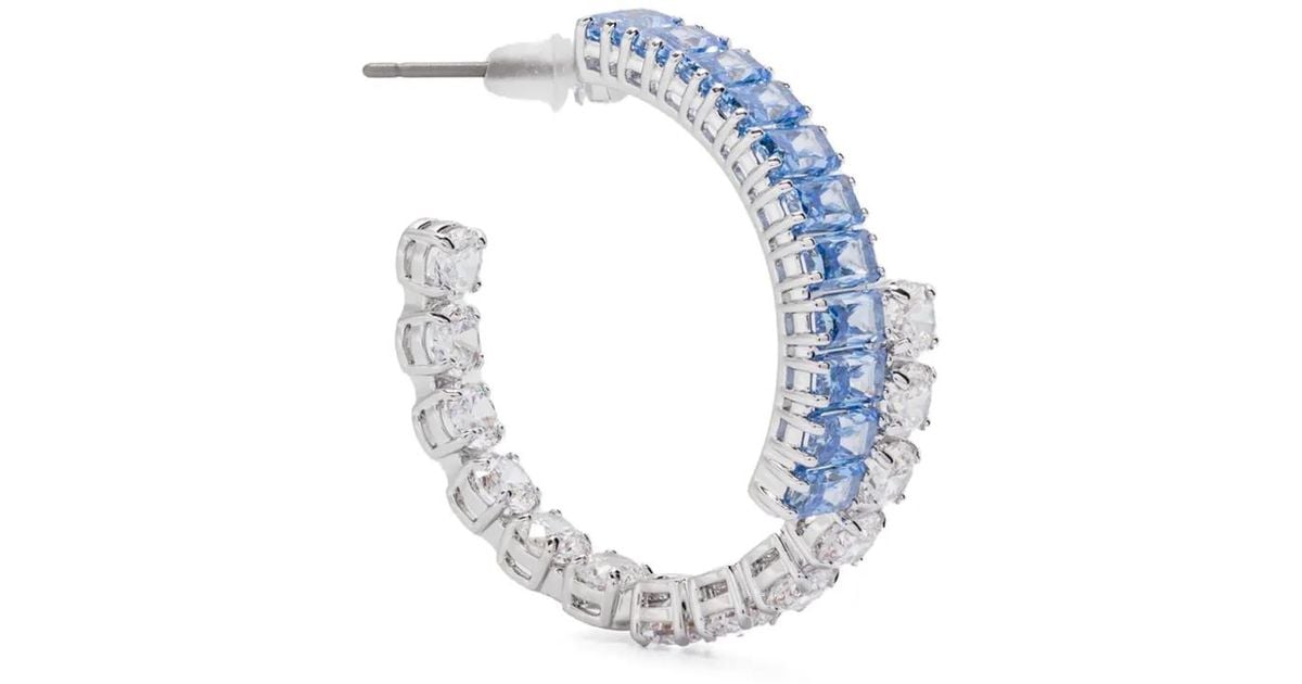 Swarovski Matrix フープピアス ブルー | Lyst