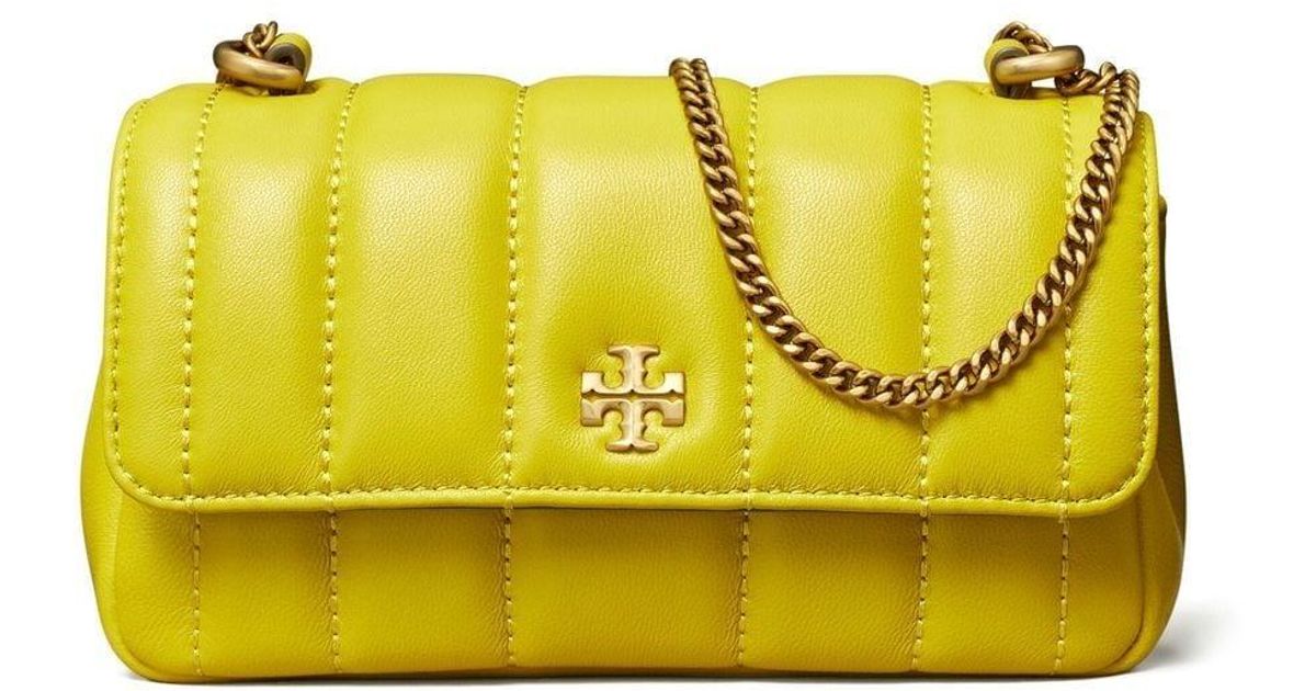 Tory Burch Kira Flap Crossbody Bag in Yellow | Lyst