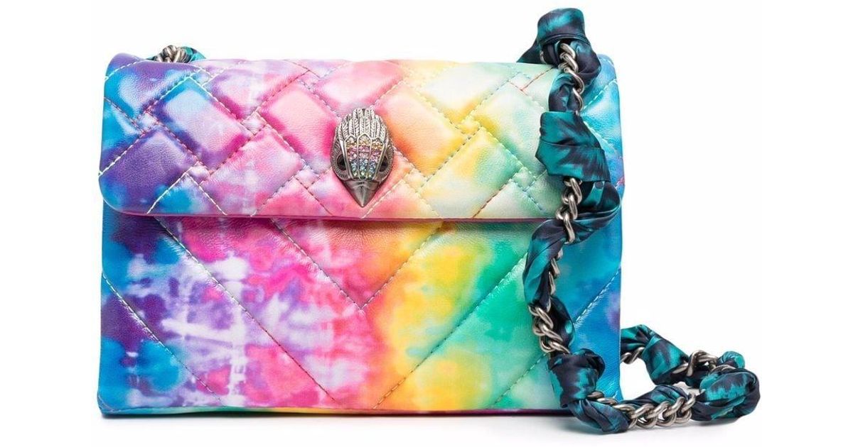 Kurt Geiger Leather Rainbow Quilted Shoulder Bag in Blue Lyst