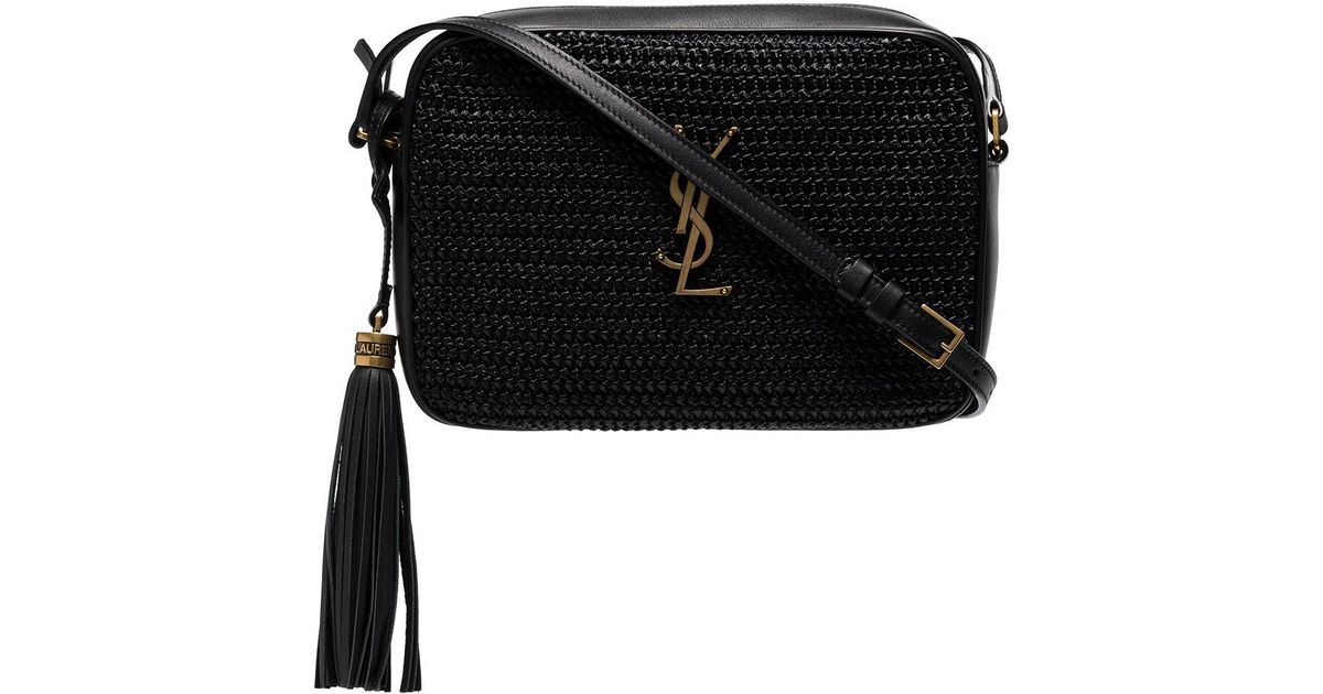 Saint Laurent Raffia Panelled Lou 
