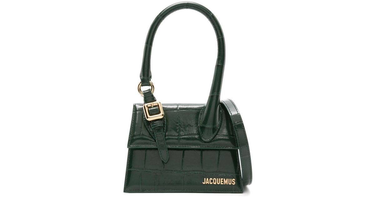 Jacquemus Le Chiquito Embossedcrocodile Tote Bag in Green Lyst
