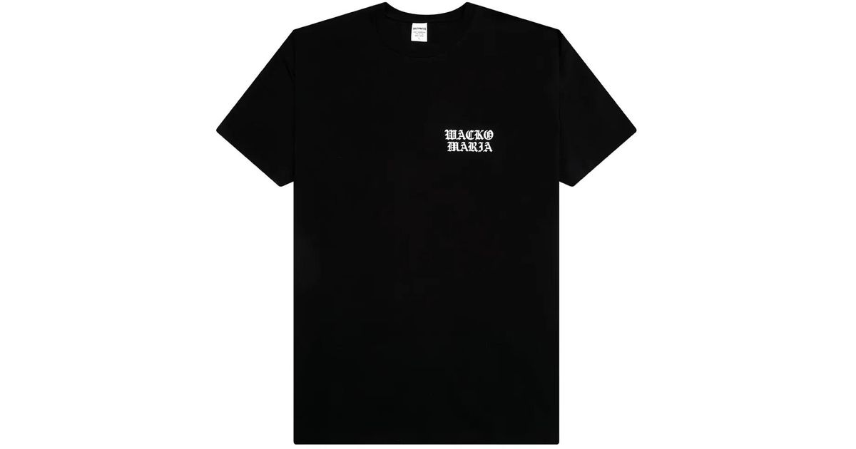 トップス M BK WACKO MARIA CREW NECK T-SHIRT wacko maria washed heavy weight crew neck t-shirt type-2