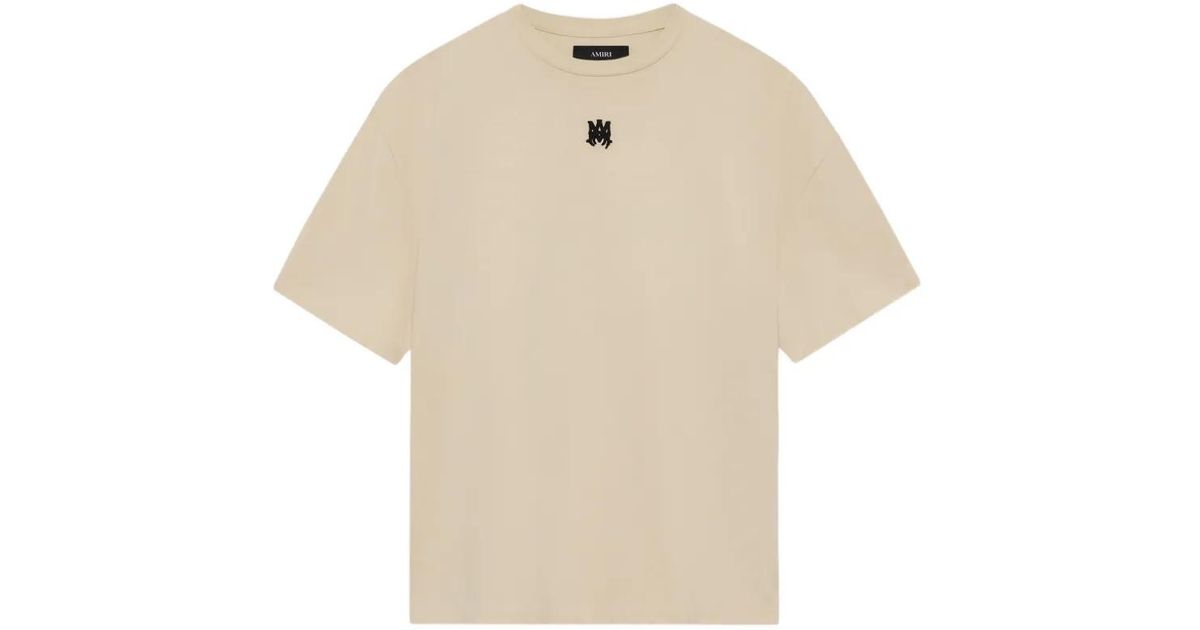 Amiri Drop Shoulder T-Shirt in Natural | Lyst
