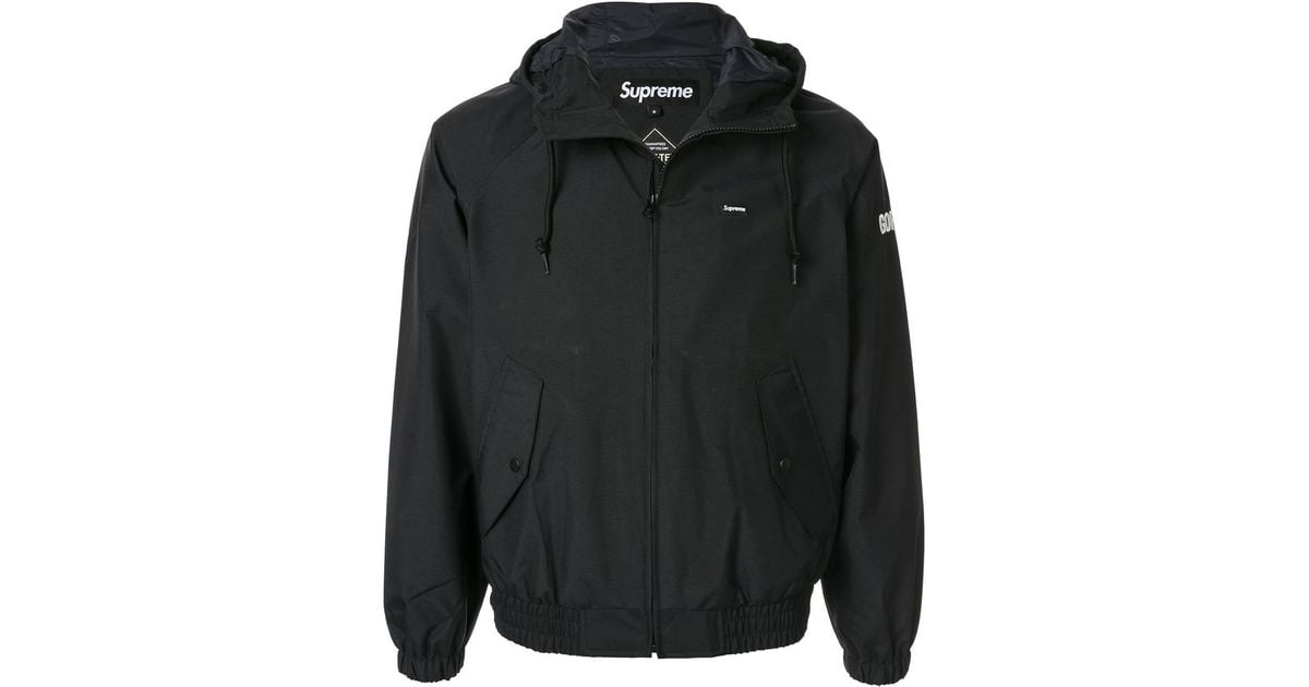 Supreme X Gore-tex Hooded Harrington Jacket in Black for Men | Lyst