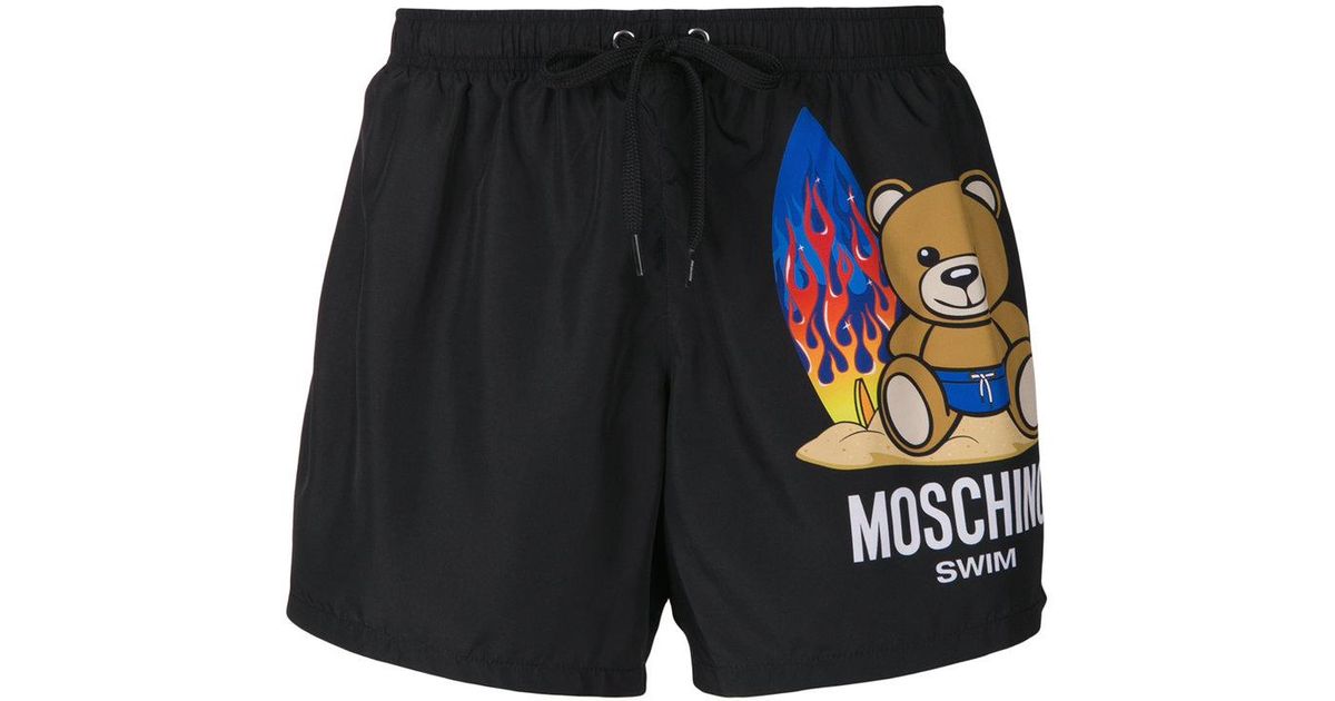 moschino teddy bear swim shorts