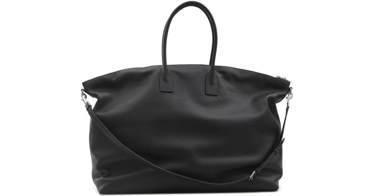 Saint Laurent Logo-Detail Holdall in Black for Men | Lyst UK