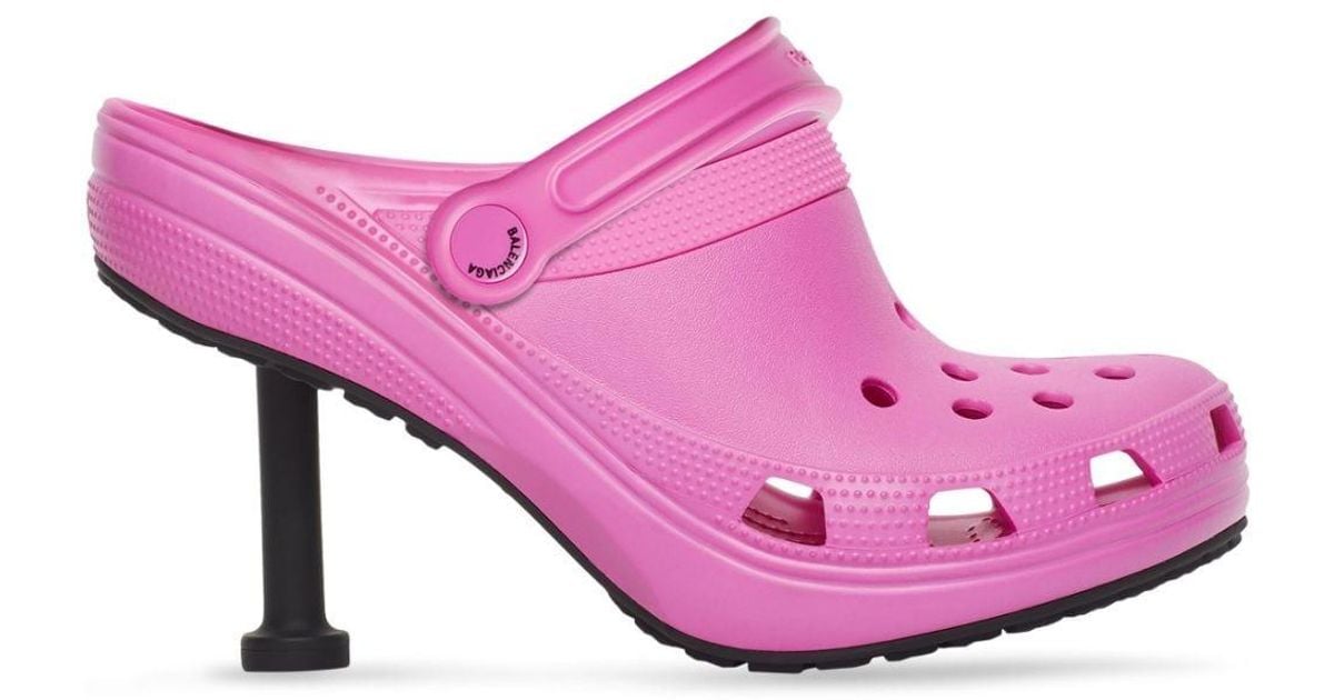 Zapatos Madame con tacón de 80mm de x Crocs Balenciaga de color Rosa | Lyst