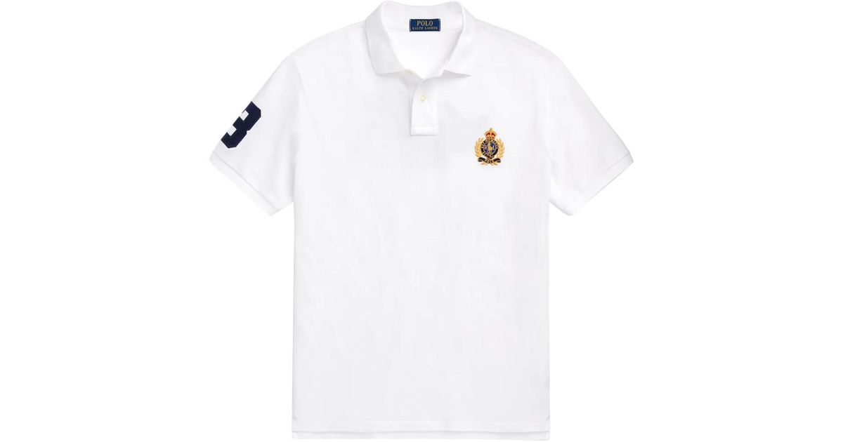 Polo Ralph Lauren Triple Pony-Embroidered Cotton Polo Shirt in White ...