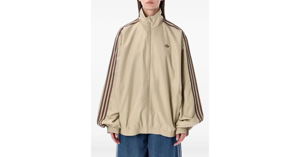 adidas Firebird Oversized Jacket in Natural | Lyst