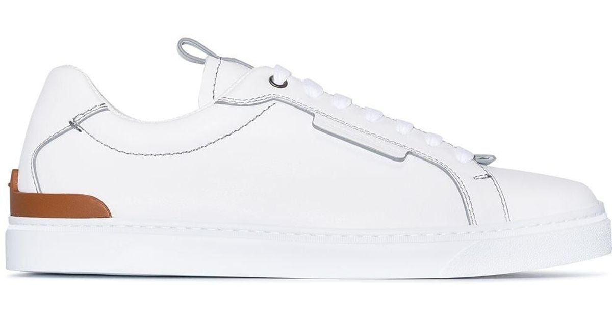 Ermenegildo Zegna Leather Low Tennis Classic Sneakers in White for Men ...