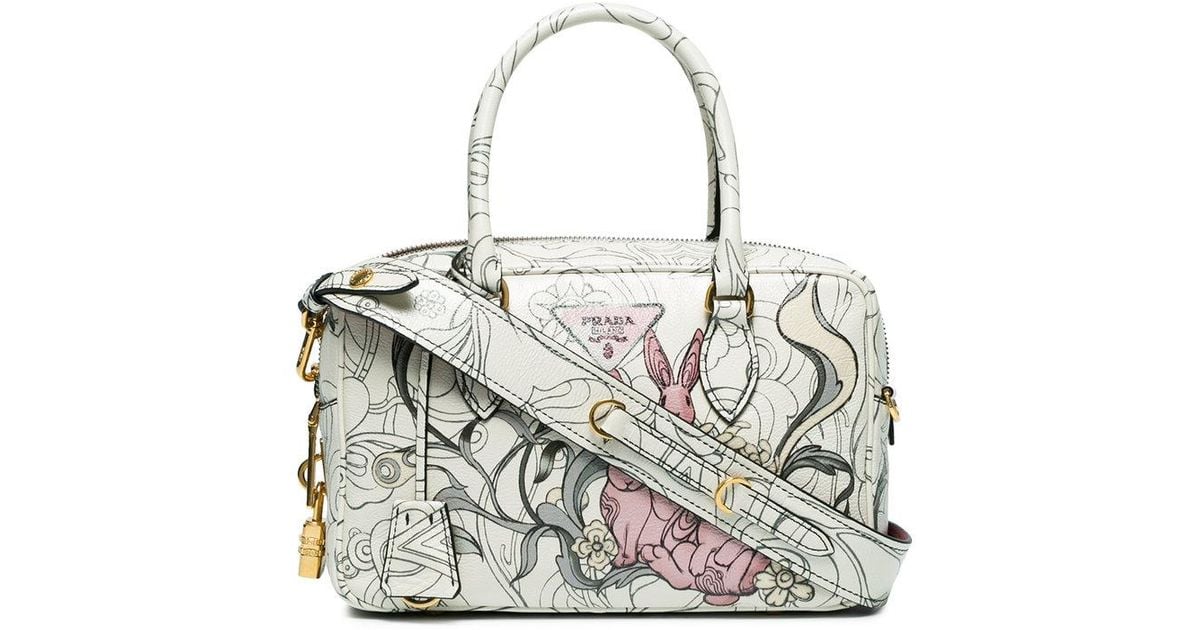 Prada rabbit sale print bag