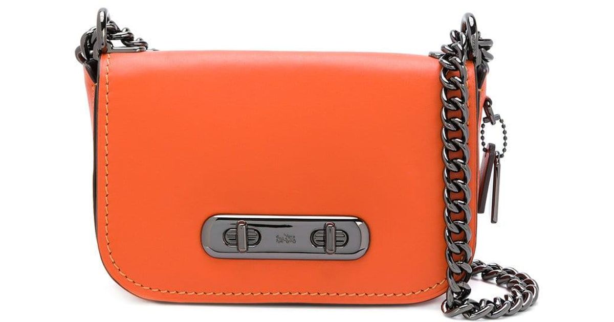 coach orange crossbody bag