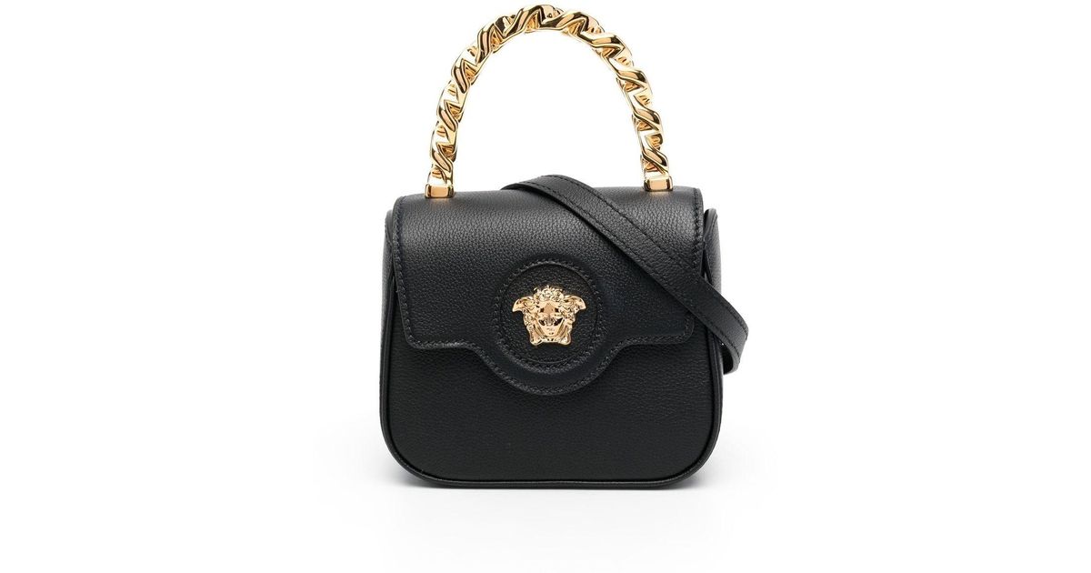 Versace Medusahead Leather Clutch Bag in Black Lyst