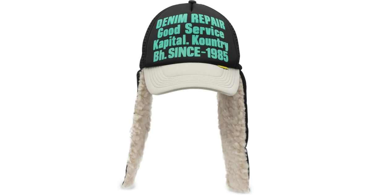 Kapital Print Faux-Fur Hat in Green for Men | Lyst