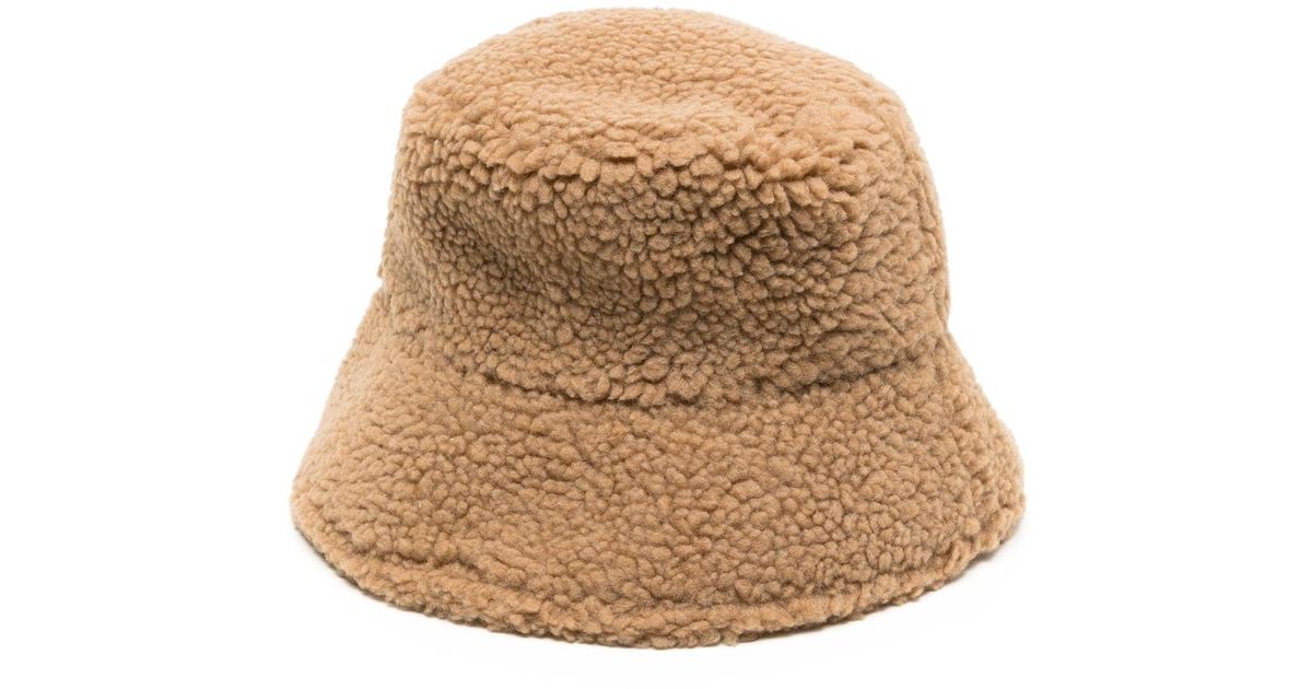 Lack of Color Teddy Fleece Bucket Hat in Natural | Lyst