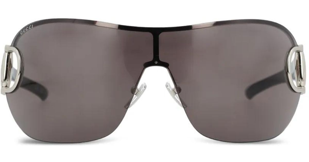 Gucci リムレス マスクサングラス グレー | Lyst