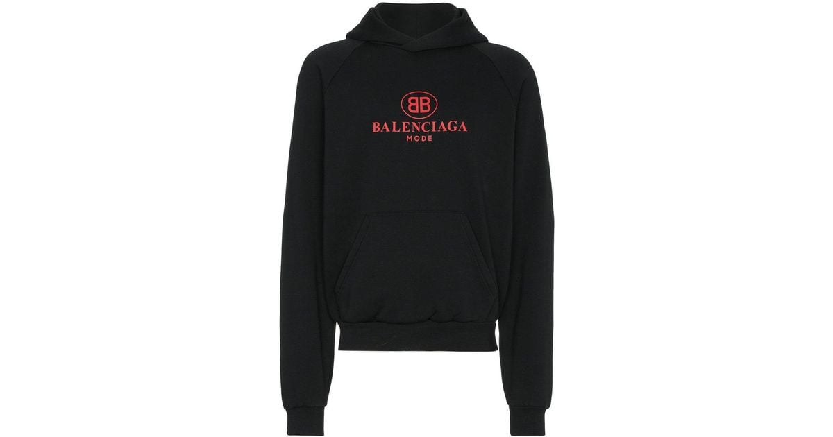 balenciaga black mode logo hoodie