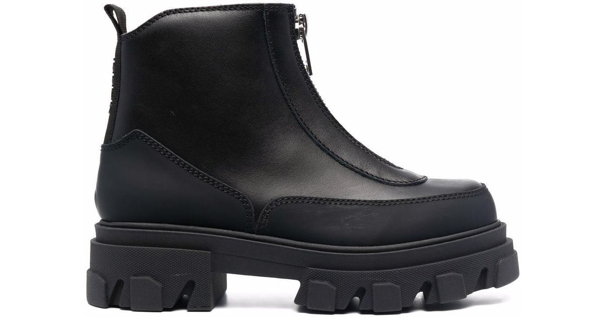 Ganni Zip-front Ankle Boots in Black - Save 56% - Lyst