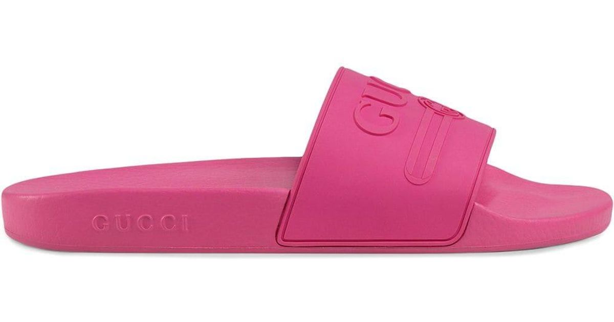 Mens pink 2025 gucci slides