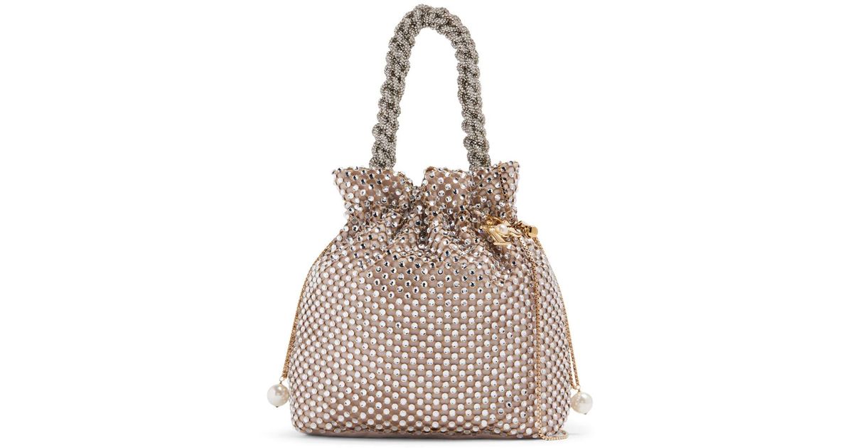 Rosantica Amelia Selene Crystal-embellished Bag in Natural | Lyst
