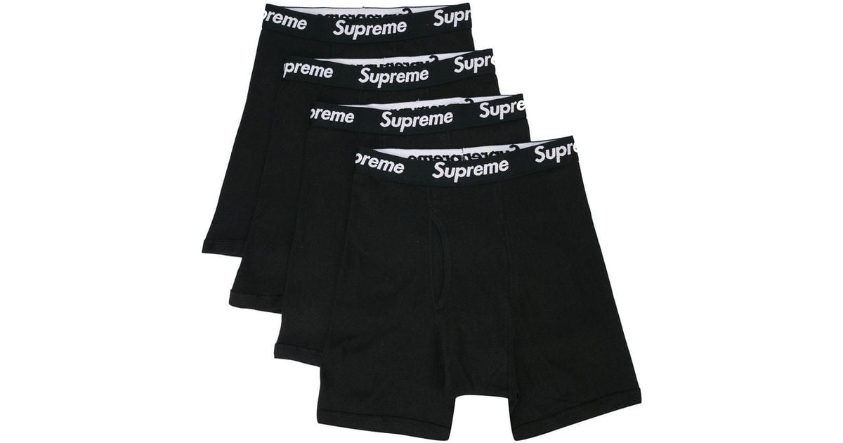 Supreme Set Of 4 Logo Band Boxers in Black for Men