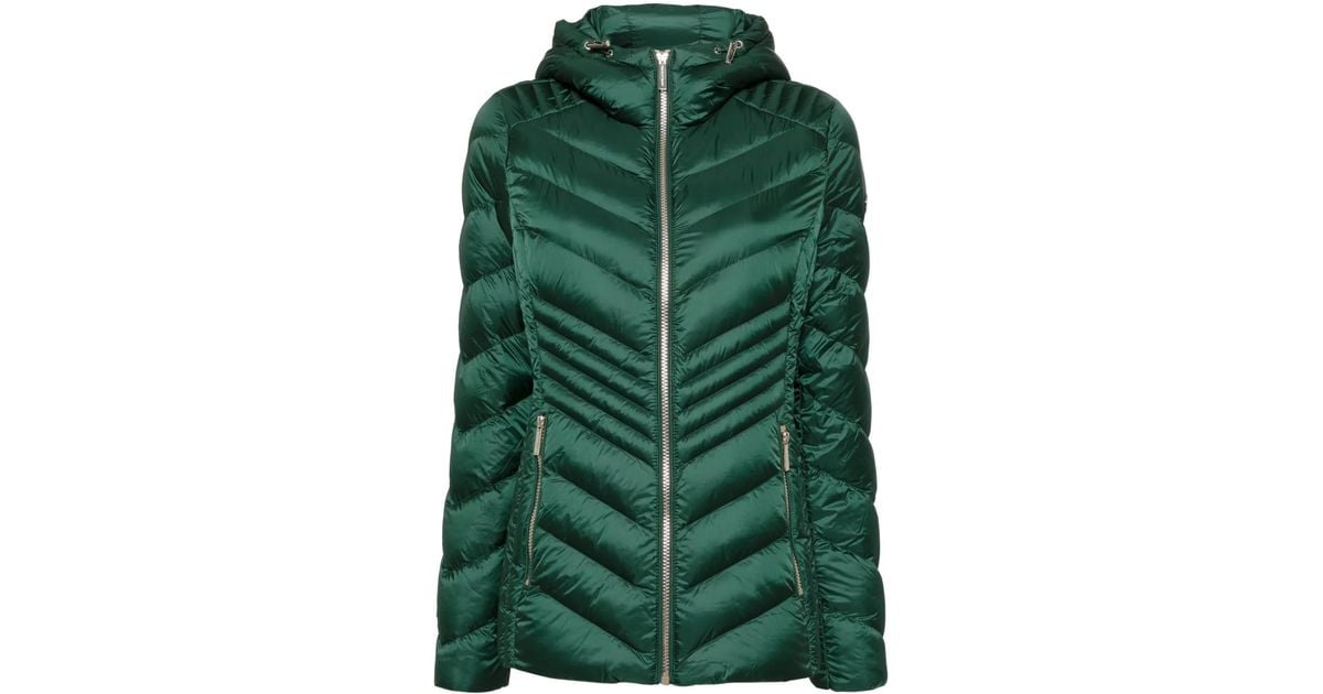 Quilted Nylon Michael Kors Jacket Olive Michael Kors Winter Coats