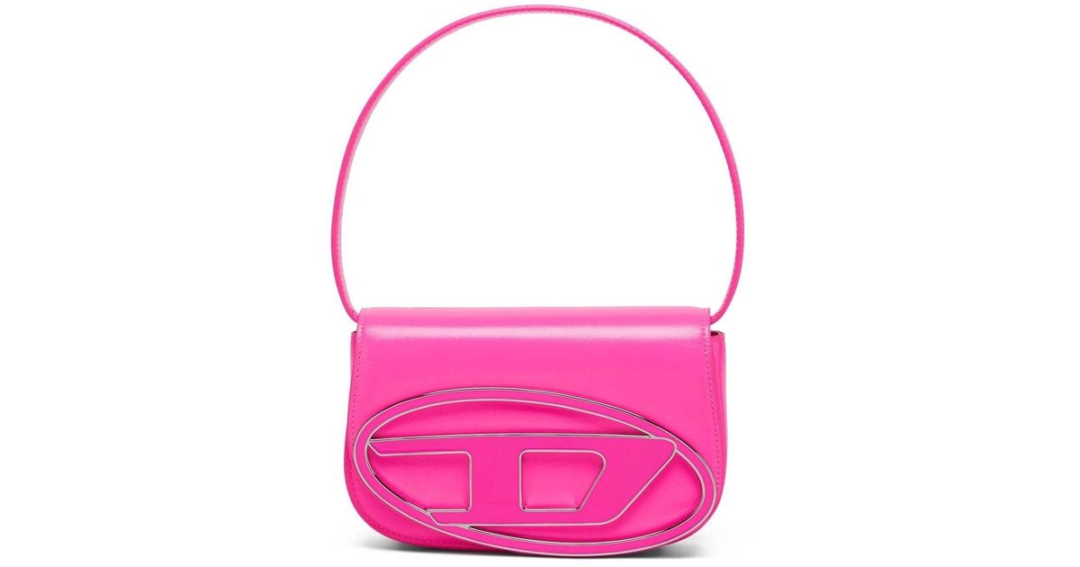DIESEL 1dr - Iconic Shoulder Bag In Neon Leather - Shoulder Bags - Woman -  Pink | Lyst