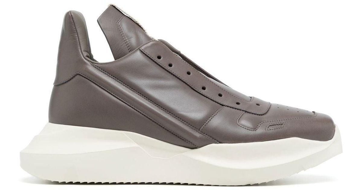 Rick Owens Laceless High-top Sneakers in White for Men | Lyst