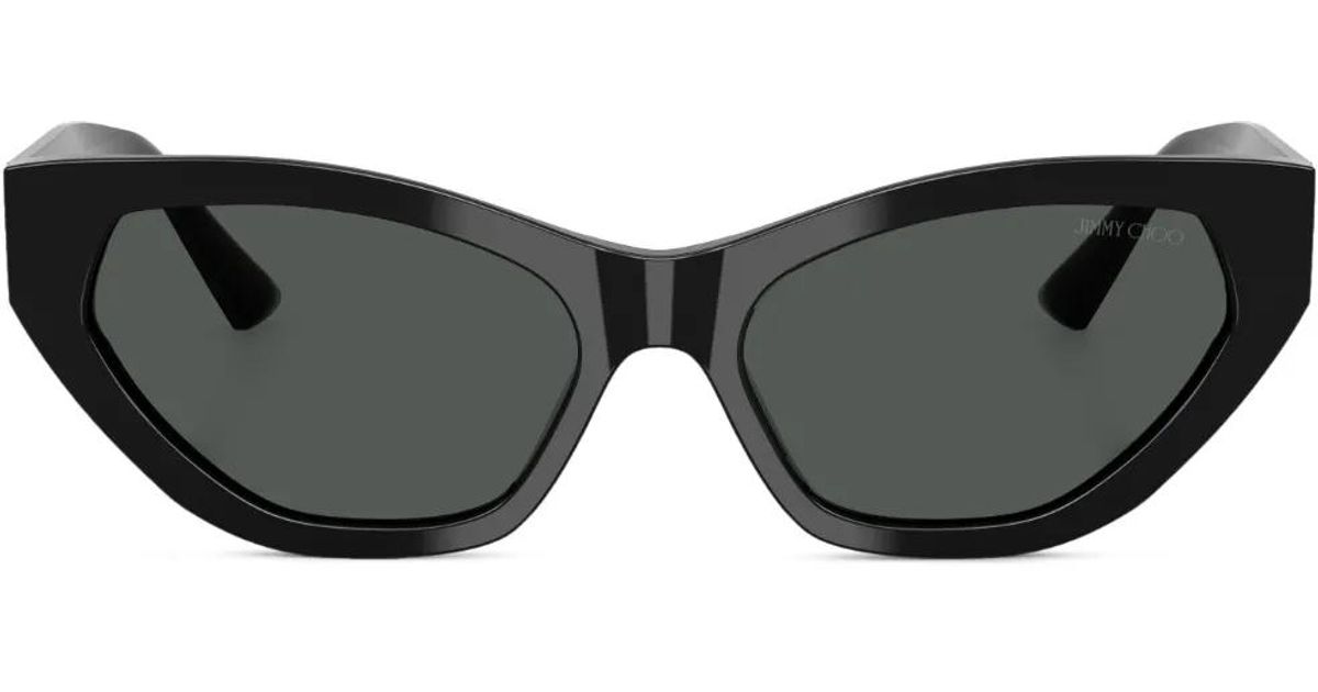 JIMMY CHOOブラックキャットアイサングラス Kristal | Black Cat Eye Sunglasses with Crystals | JIMMY CHOO