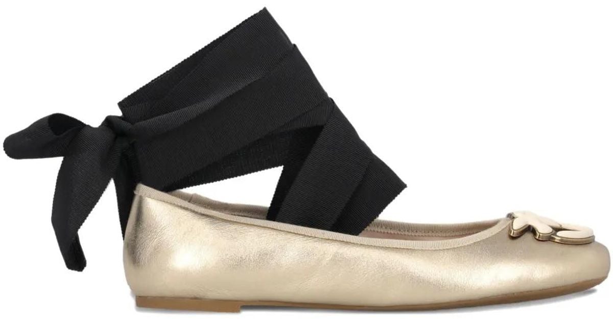 PINKO Multicolor Calf Leather Bos Taurus Ballet Flats main image 0