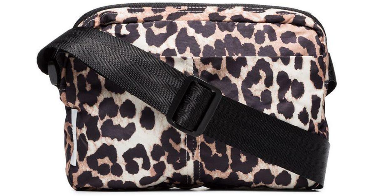 ganni leopard bag