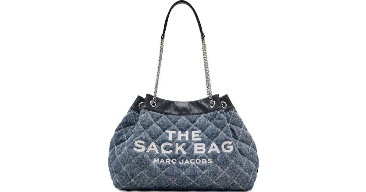 Marc Jacobs The Quilted Denim Large Chain Sack バッグ ブルー