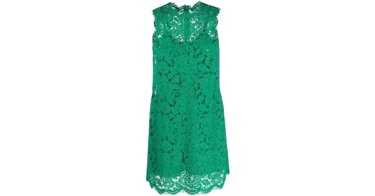 宅配便配送 ドルチェアンドガッバーナ グリーン ノースリーブ レース