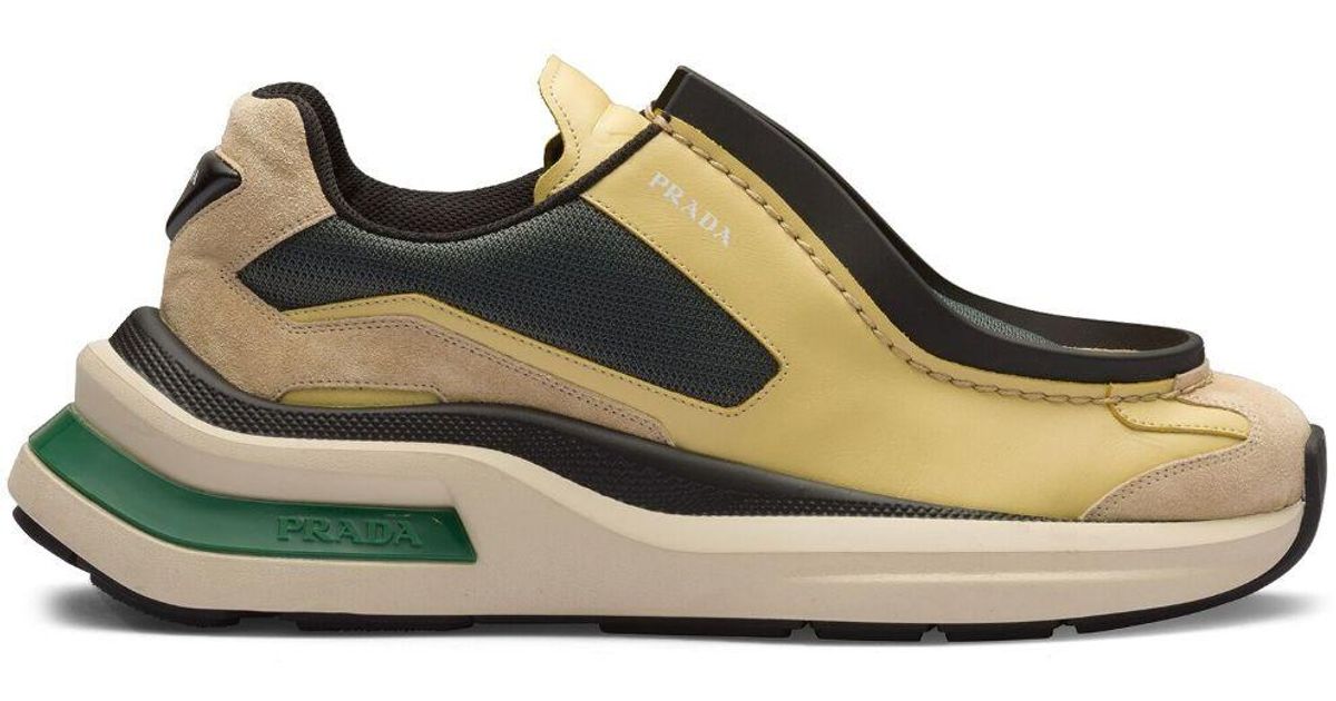 Prada shop panelled sneakers