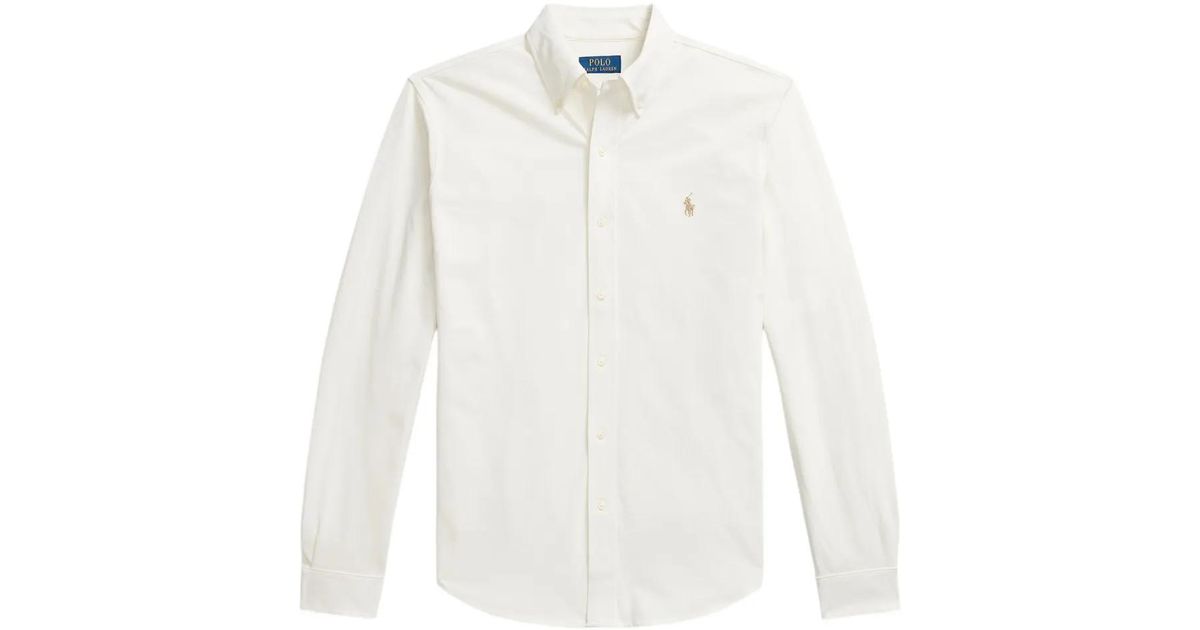 Polo Ralph Lauren Cotton Shirt in White for Men | Lyst