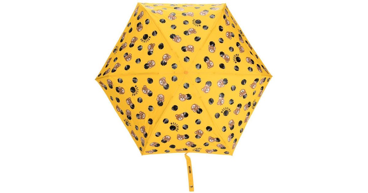 Moschino Teddy Bear Supermini Umbrella in Yellow | Lyst UK