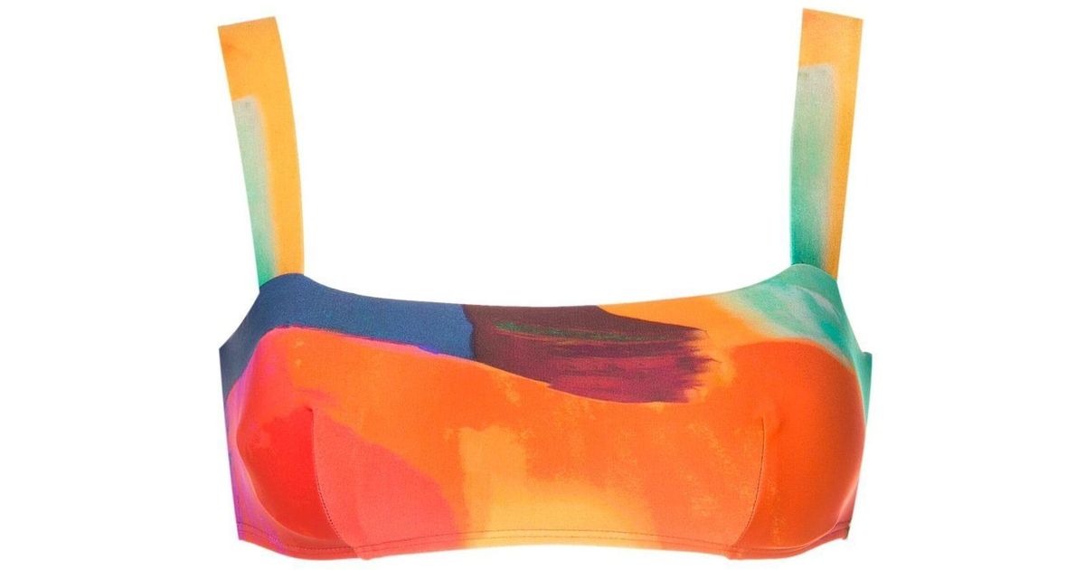 Lenny Niemeyer Colour-block Non-wired Bikini Top in Orange | Lyst