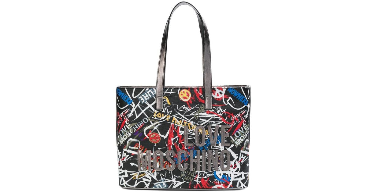 Love Moschino Graffiti Tote Bag in 