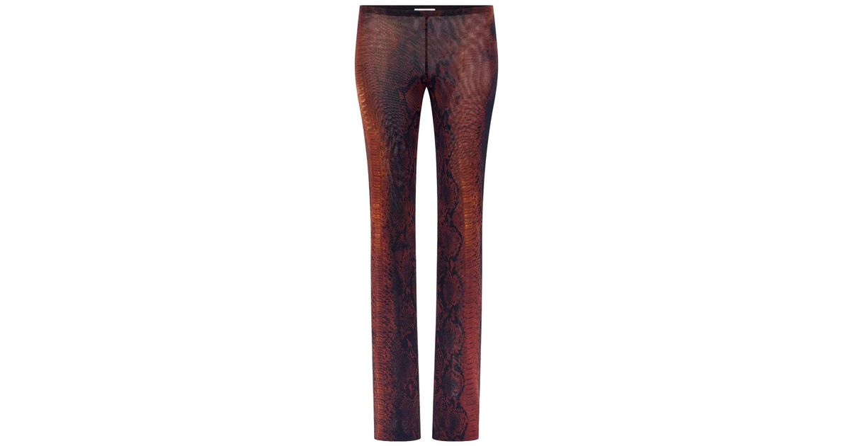 Jean Paul Gaultier Mesh Printed Python Trousers in Red | Lyst UK