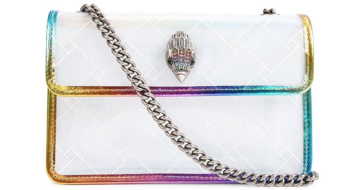 Kurt Geiger Vinyl Kensington Medium Shoulder Bag in White Lyst