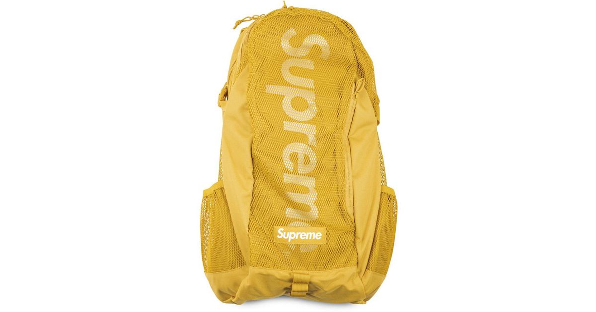 yellow supreme backpack