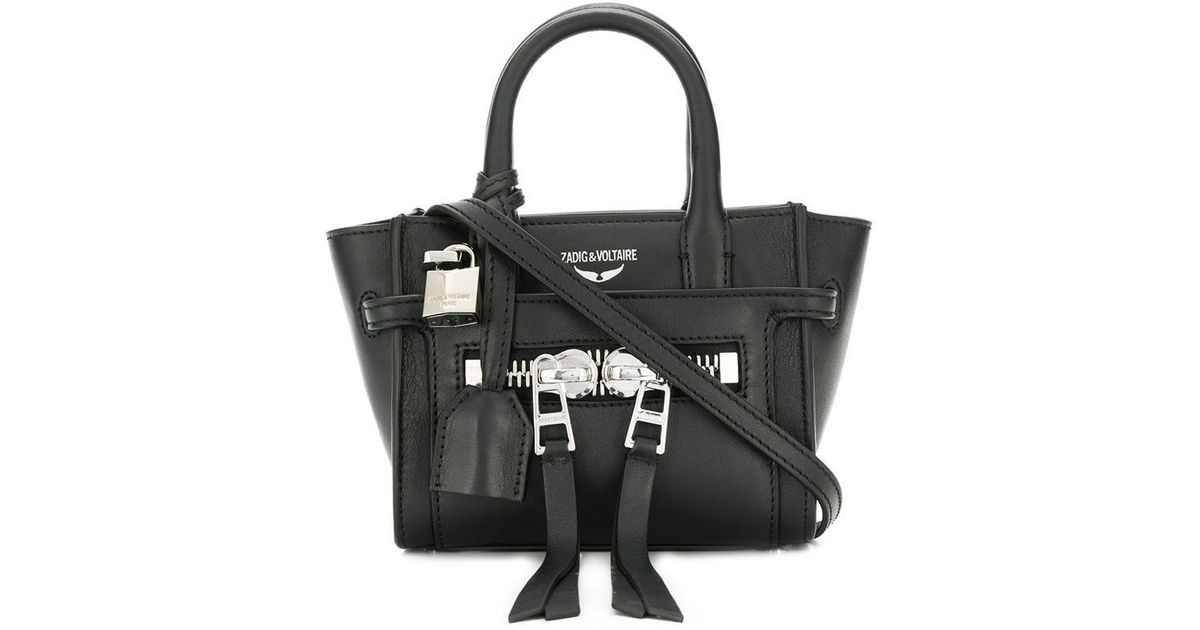 Noir Candide Nano Zip Satchel by Zadig & Voltaire Handbags for $40