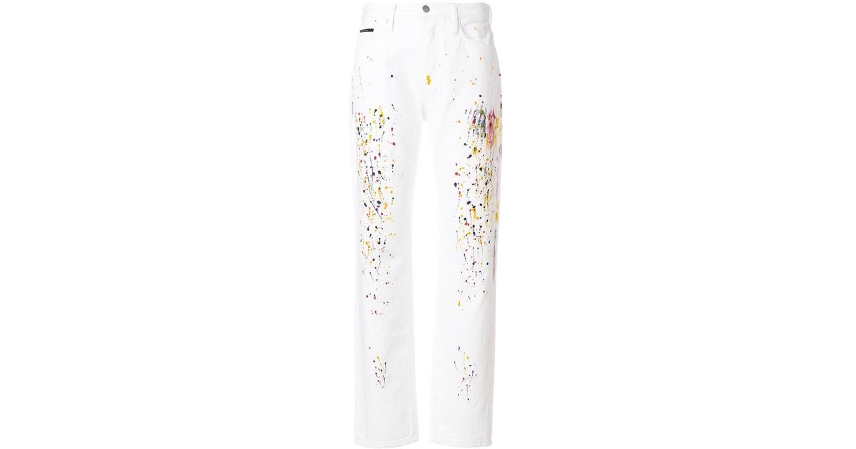 Calvin Klein Denim Straight Leg Paint 