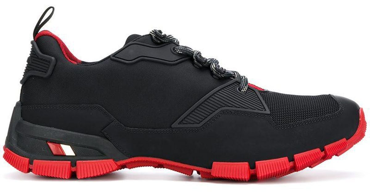 Prada Leather Cross-section Sneakers in 