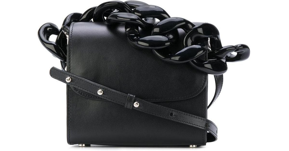 Marques'Almeida Oversized Thick Chain Bag in Black